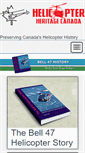 Mobile Screenshot of helicopterheritagecanada.com